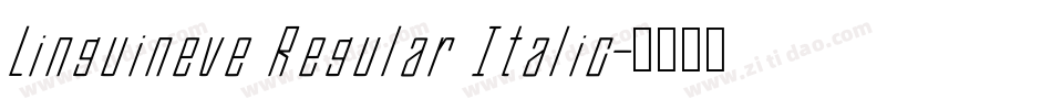 Linguineve Regular Italic字体转换